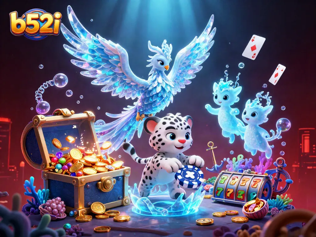 Play b52i slots and win with vibrant characters and dynamic casino elements.