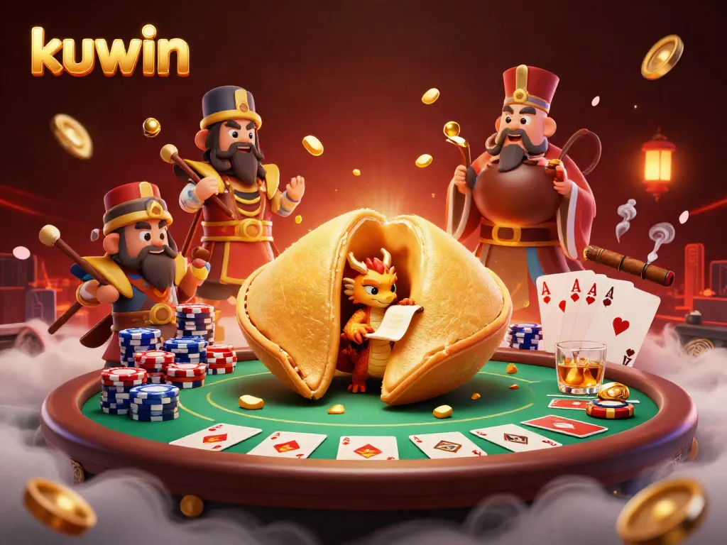 Engage in thrilling moments at Kuwin, where fortune cookies unlock gaming adventures amidst a vibrant casino scene.