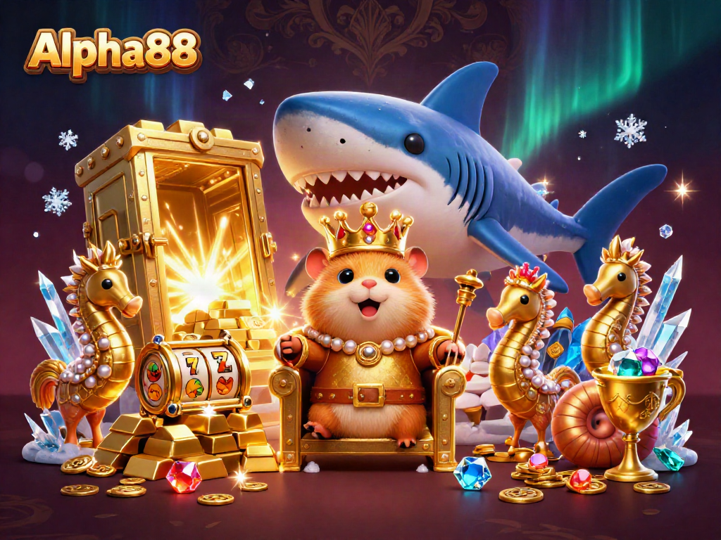 Engage in thrilling gameplay at Alpha88 with rich visuals of a dynamic casino scene.
