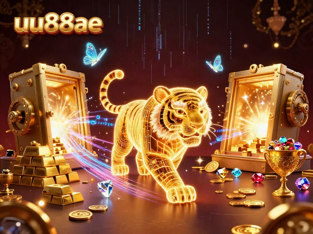 Catch the excitement of exciting gameplay at uu88ae with holographic elements and golden treasures.