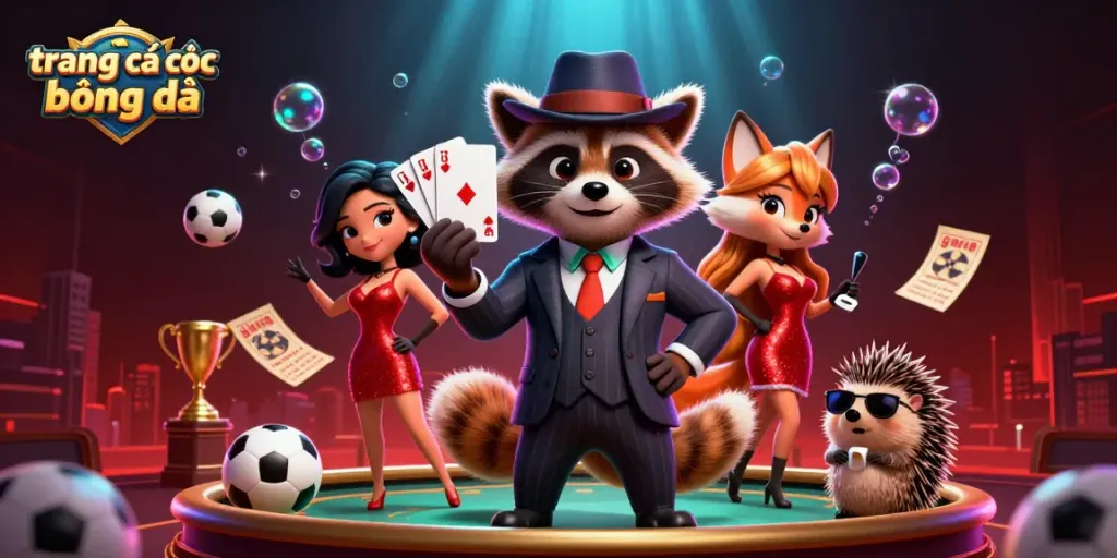 Betting on trang cá cược bóng đá with engaging characters and dynamic sports elements.