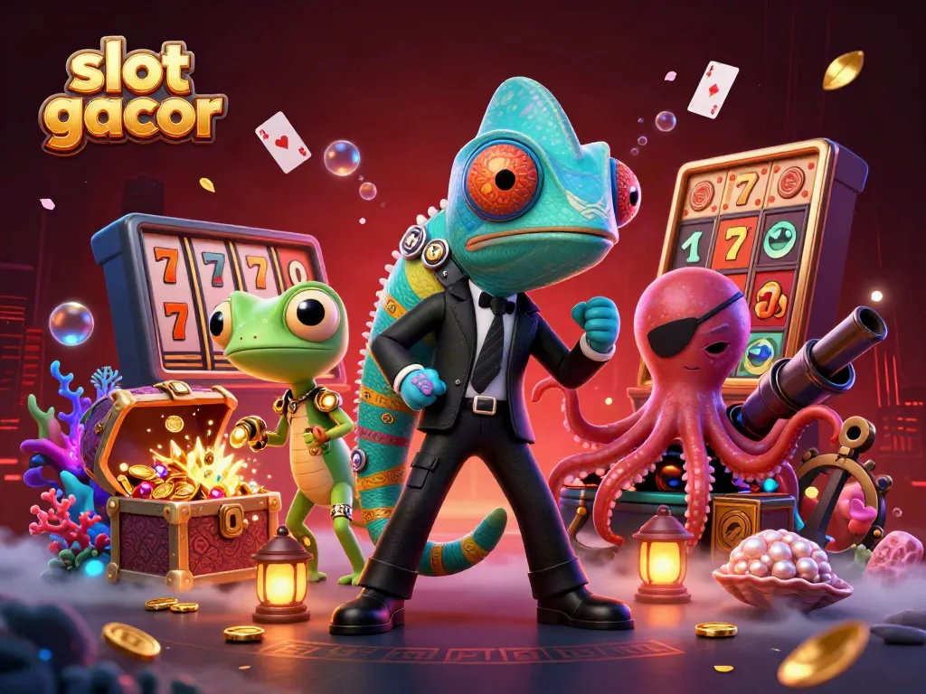 Experience thrilling slot gacor action in a vibrant underwater casino world, featuring fun characters and rich visuals.