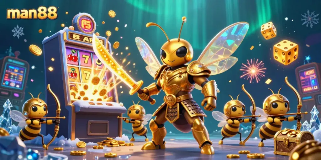 Experience the thrill of man88's online casino with a vibrant jackpot scene packed with action!