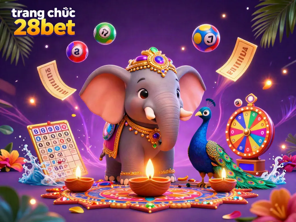 Experience the excitement of the trang chủ 28bet with festive designs featuring vibrant lottery elements.