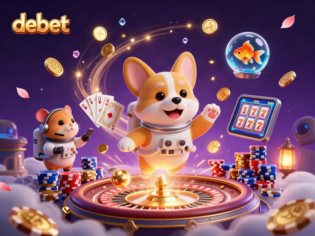 Engage in the entertaining universe of debet casino with vibrant characters and dynamic gaming elements.
