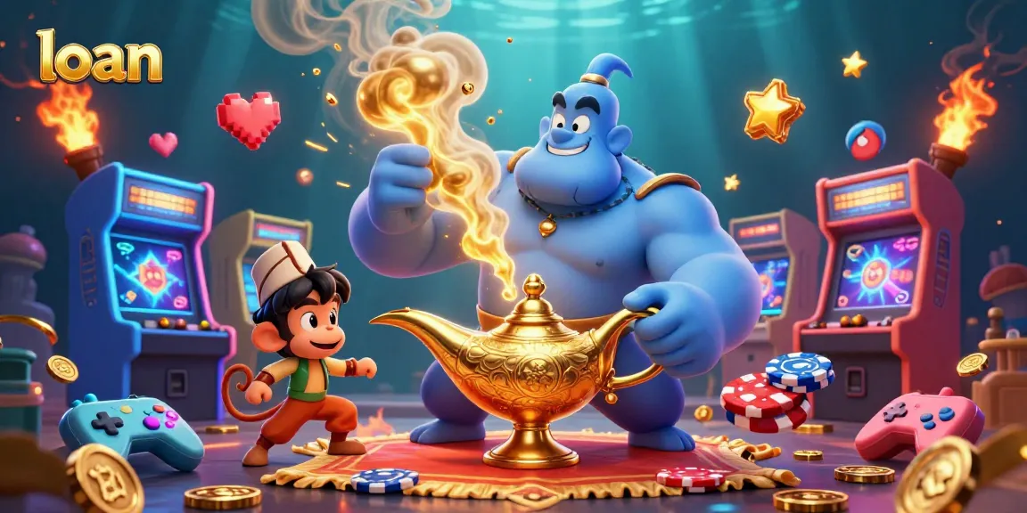 Engage with loan options for fast cash with a magical twist in this vibrant casino scene.