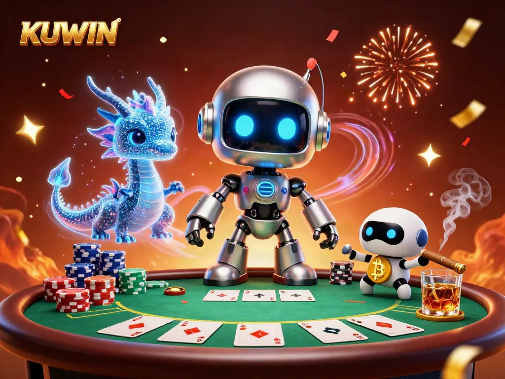 Experience vibrant gameplay at KUWIN with a thrilling casino scene showcasing poker and colorful chips.