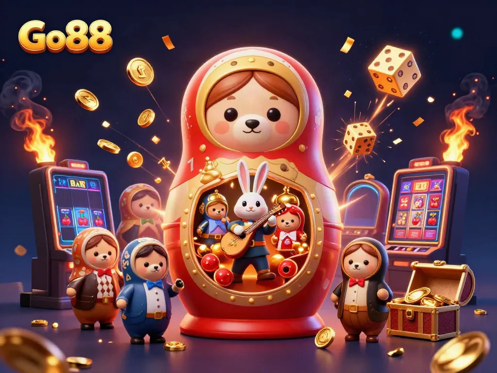Experience Go88's thrilling casino adventure with dynamic characters and vibrant game elements.