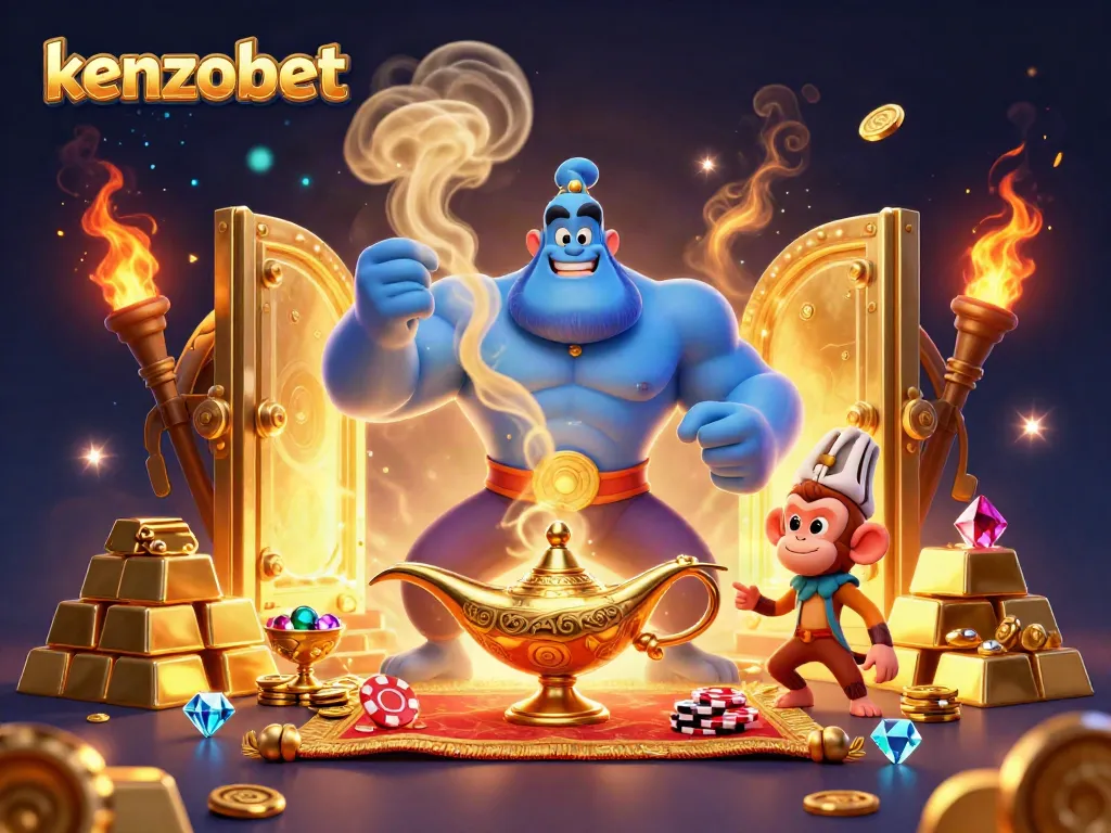 Kenzobet brings a magical casino experience with treasures, genies, and poker fun.