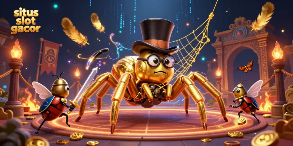 Join the action at situs slot gacor, where a golden tarantula spins thrilling jackpot webs.